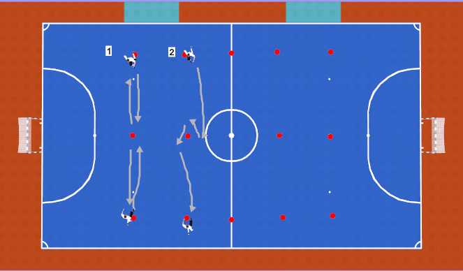 Futsal Session Plan Drill (Colour): Technical Dribbling