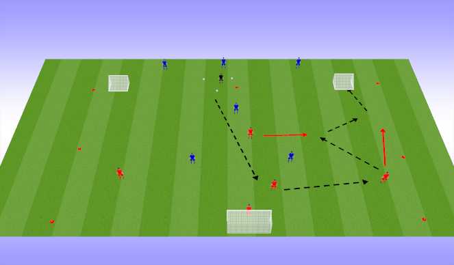 Football/Soccer Session Plan Drill (Colour): Playing out of Defense