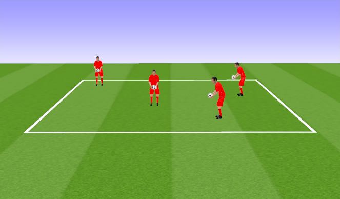 Football/Soccer Session Plan Drill (Colour): Ball in hand - Individual warm up