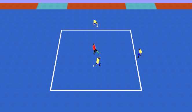 Futsal Session Plan Drill (Colour): 3v1 rondos