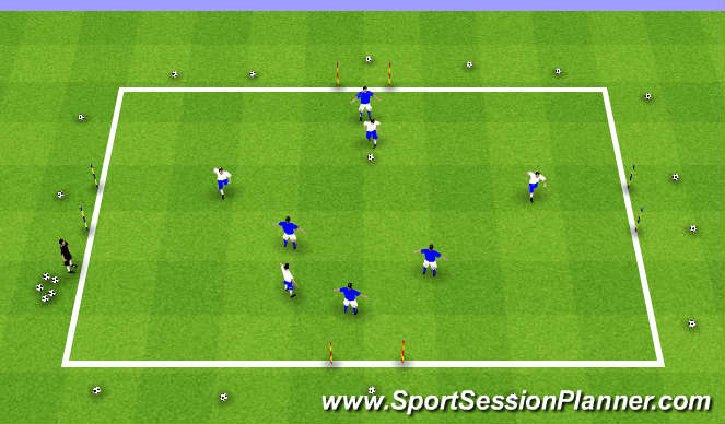 Football/Soccer Session Plan Drill (Colour): Crossroads