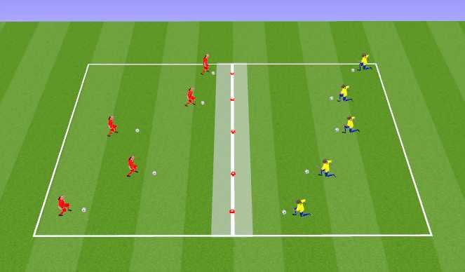 Football/Soccer Session Plan Drill (Colour): Skill Move Showcase