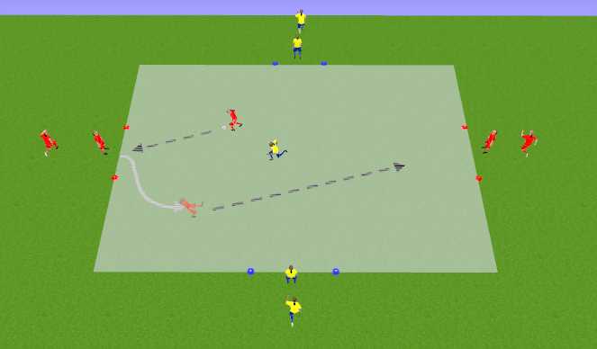 Football/Soccer Session Plan Drill (Colour): 1v1