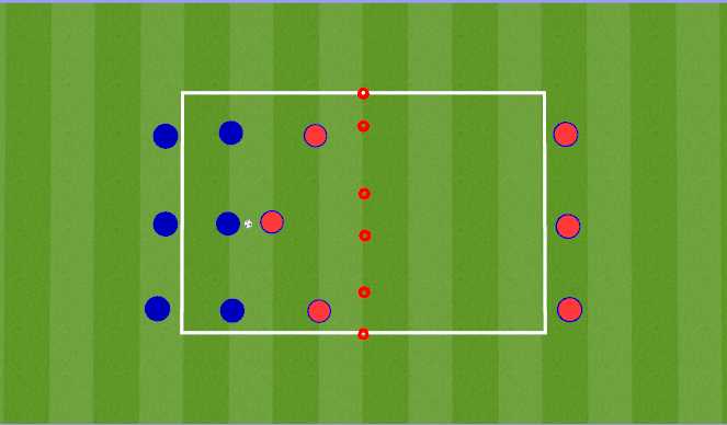 Football/Soccer Session Plan Drill (Colour): 3v3