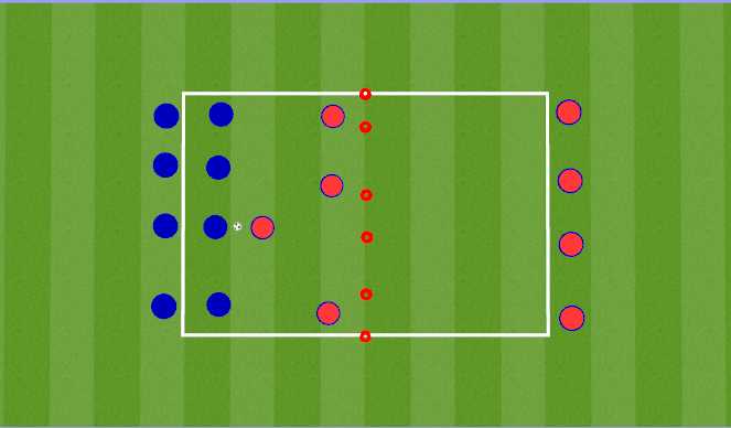 Football/Soccer Session Plan Drill (Colour): 4v4