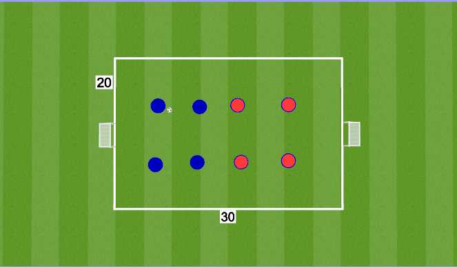 Football/Soccer Session Plan Drill (Colour): 4v4 Game