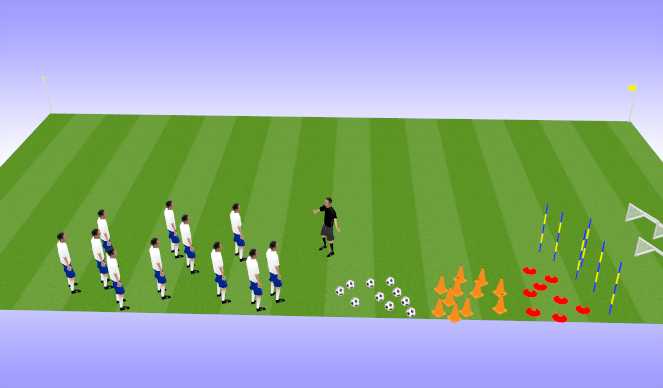 Football/Soccer Session Plan Drill (Colour): Whole