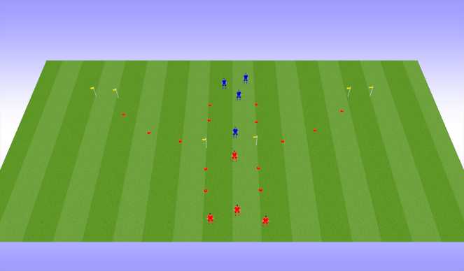 Football/Soccer Session Plan Drill (Colour): Tag Sprint Game