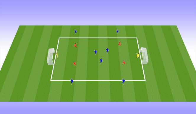 Football/Soccer Session Plan Drill (Colour): Pressing and Counter Pressing