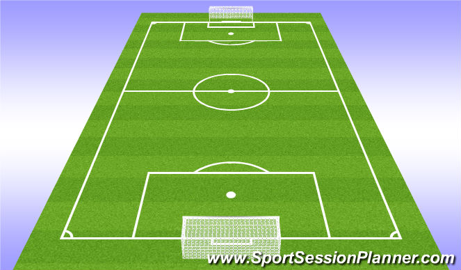 Football/Soccer Session Plan Drill (Colour): 6v6