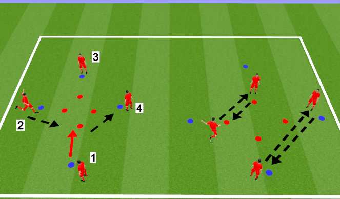 Football/Soccer Session Plan Drill (Colour): Passing U8