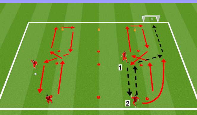 Football/Soccer Session Plan Drill (Colour): Dribbling Warm Up