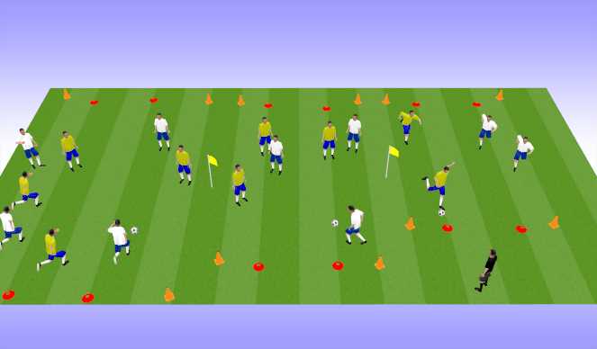 Football/Soccer Session Plan Drill (Colour): Whole Plus