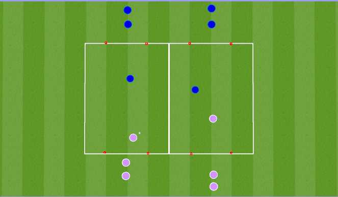 Football/Soccer Session Plan Drill (Colour): 1v1/2v2 Challenge