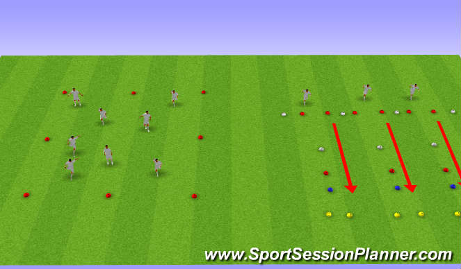 Football/Soccer Session Plan Drill (Colour): strength speed