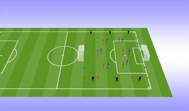 Football/Soccer Session Plan Drill (Colour): 6v6/7v7