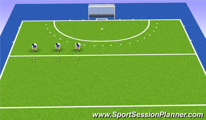 Hockey Session Plan Drill (Colour): W-UP