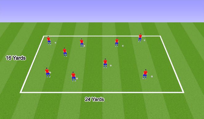 Football/Soccer Session Plan Drill (Colour): Juggle warm up