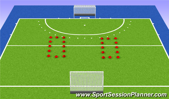 Hockey Session Plan Drill (Colour): Partijvorm