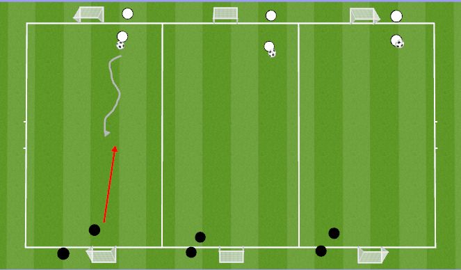 Football/Soccer Session Plan Drill (Colour): 1v1 to goals 