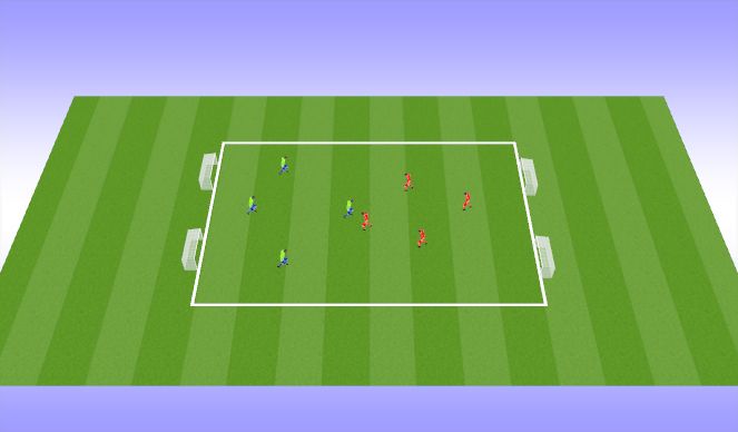 Football/Soccer Session Plan Drill (Colour): 4v4