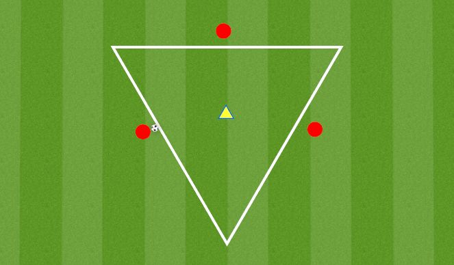 Football/Soccer Session Plan Drill (Colour): 3v1 Possession in Triangle