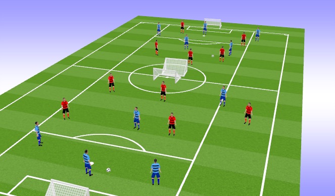 Football/Soccer Session Plan Drill (Colour): Larger small sided game