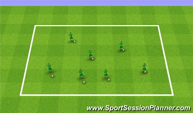 Football/Soccer Session Plan Drill (Colour): Warm Up