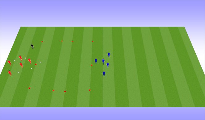 Football/Soccer Session Plan Drill (Colour): 1v1 to Gate