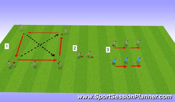Football/Soccer Session Plan Drill (Colour): U16s, Week 29, Session 1, Strength Speed