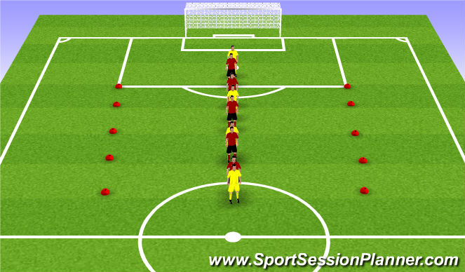 Football/Soccer Session Plan Drill (Colour): Reaction Speed