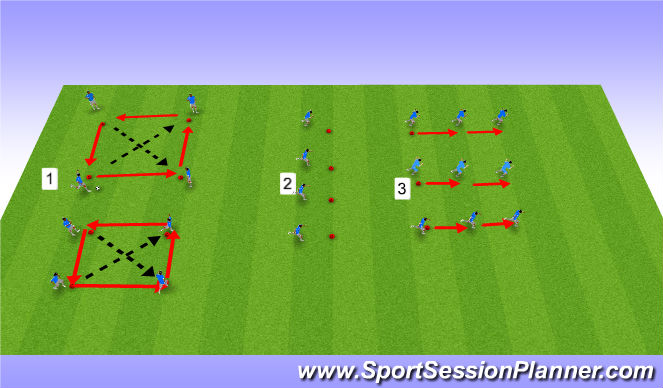 Football/Soccer Session Plan Drill (Colour): Strength / Speed