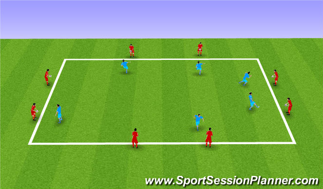 Football/Soccer Session Plan Drill (Colour): Warm Up