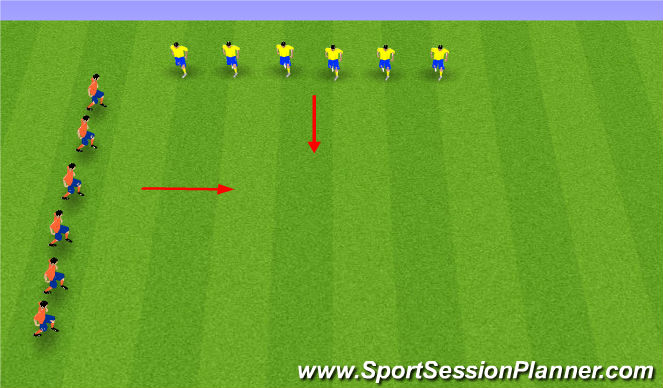 Football/Soccer Session Plan Drill (Colour): Technical Warm-up