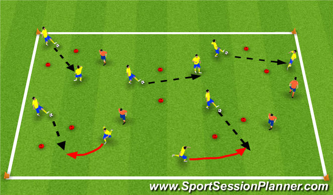 Football/Soccer Session Plan Drill (Colour): Passing Activity #1