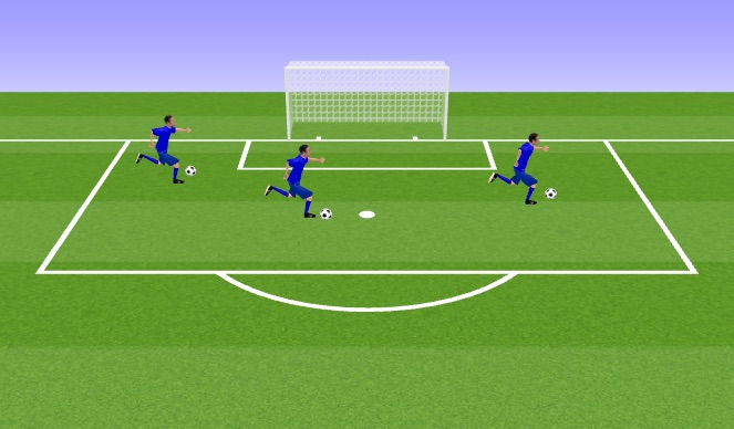 Football/Soccer Session Plan Drill (Colour): Technical Dribbling Wam Up