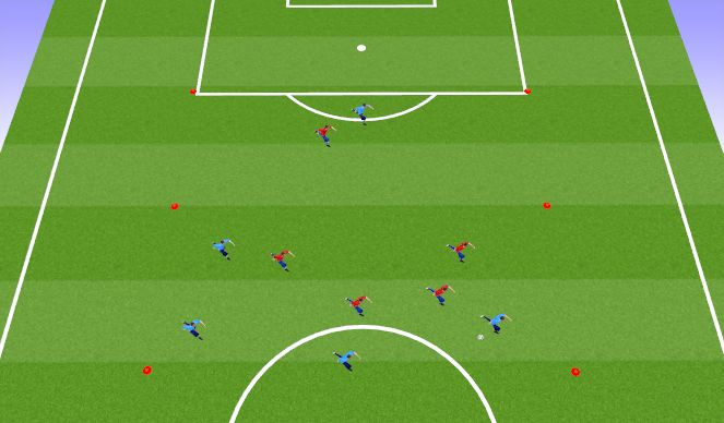 Football/Soccer Session Plan Drill (Colour): 31 with striker combo