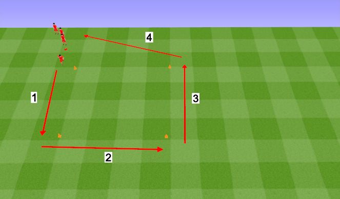 Football/Soccer Session Plan Drill (Colour): S6: Warming up