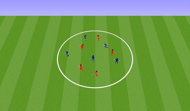 Football/Soccer Session Plan Drill (Colour): S1: Warming-up