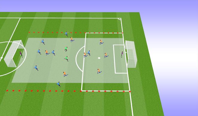 Football/Soccer Session Plan Drill (Colour): throw, head, catch Ultimate Frisbee