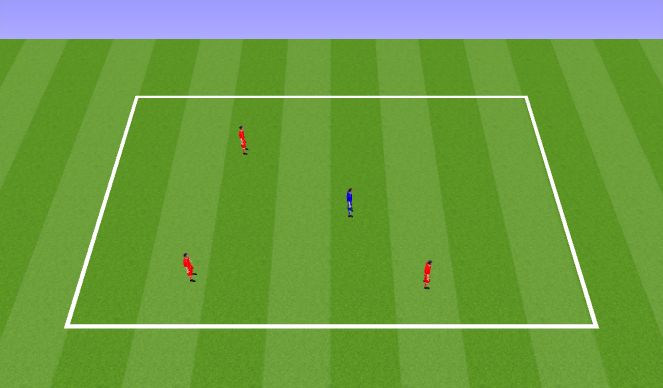 Football/Soccer Session Plan Drill (Colour): Warm Up Rondo 3v1