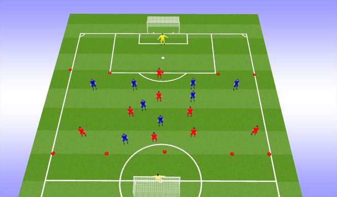 Football/Soccer Session Plan Drill (Colour): Conditioned Game-Through Ball