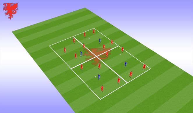 Football/Soccer Session Plan Drill (Colour): warm-up