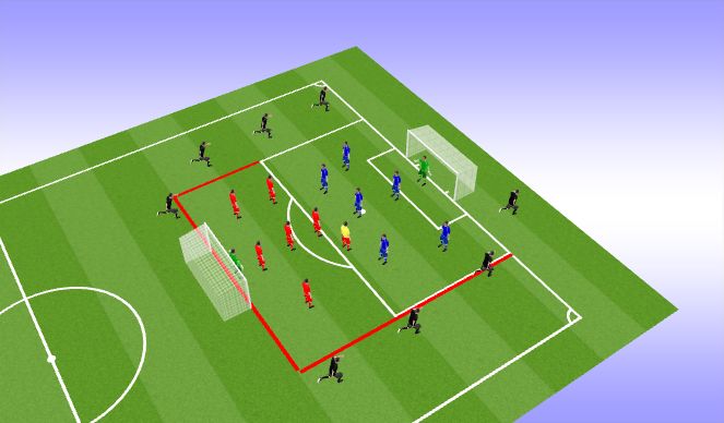 Football/Soccer Session Plan Drill (Colour): Cage