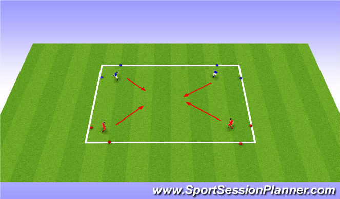 Football/Soccer Session Plan Drill (Colour): 1v1 Games