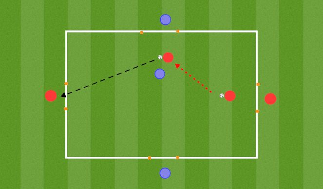 Football/Soccer Session Plan Drill (Colour): 1v1 Passing