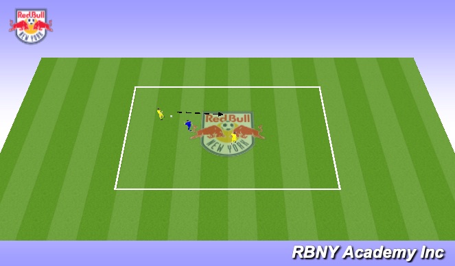 Football/Soccer Session Plan Drill (Colour): 2v1 keep away