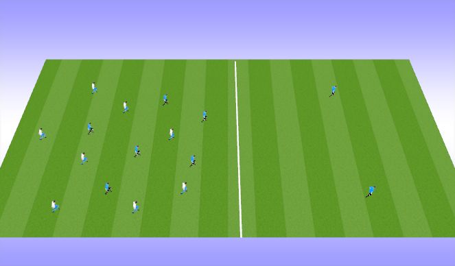 Football/Soccer Session Plan Drill (Colour): Warm up - press