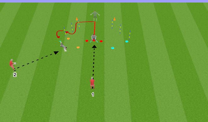 Football/Soccer Session Plan Drill (Colour): Move to ball