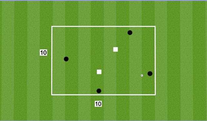 Football/Soccer Session Plan Drill (Colour): Rondo: 4 v 2